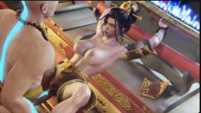  Azula深喉口交伺候Aang，火辣吮吸到射爆！ 3D